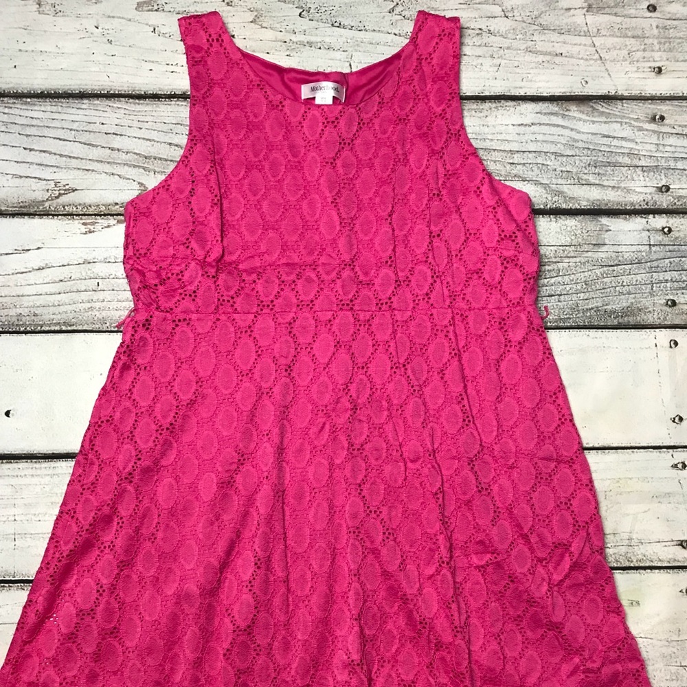 Motherhood Maternity LARGE Crochet Overlay dress